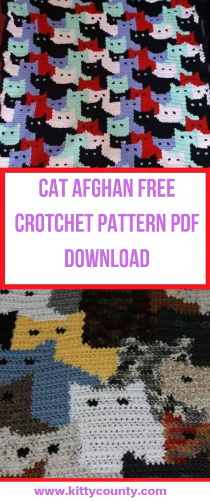 cat afghan crochet pattern